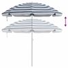 vidaXL Parasol de Plajă Albastru și Alb 206 x 206 x 212 cm