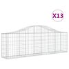 vidaXL Coșuri gabion arcuite 13 buc, 200x30x60/80 cm, fier galvanizat