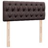 vidaXL Pat box spring cu saltea, maro &icirc;nchis, 120x190 cm, textil