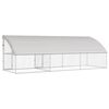vidaXL Cușcă pentru c&acirc;ini 3 pcs Argintiu 6 x 2 x 2 m Oțel galvanizat