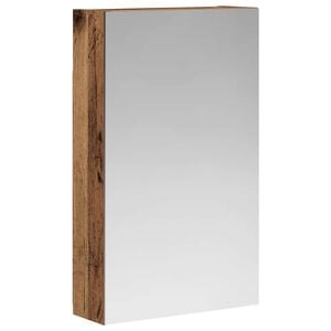 vidaXL Dulap cu oglindă pentru baie Lemn vechi 30 x 10,5 x 50 cm