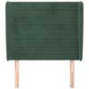 vidaXL Tăblie pat cu aripioare verde &icirc;nchis 93x23x118/128 cm catifea