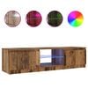 vidaXL Dulap TV cu lumini LED lemn vechi 140x40x36 cm lemn prelucrat