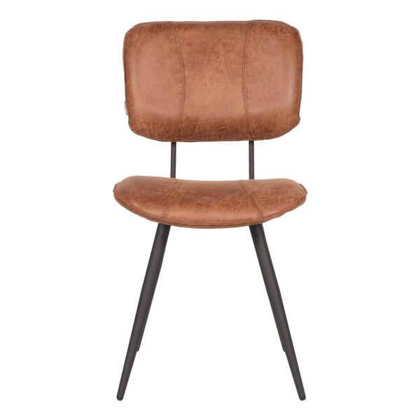 LABEL51 Scaune de bucătărie Fos, 2 buc., 49x60x87 cm, cognac