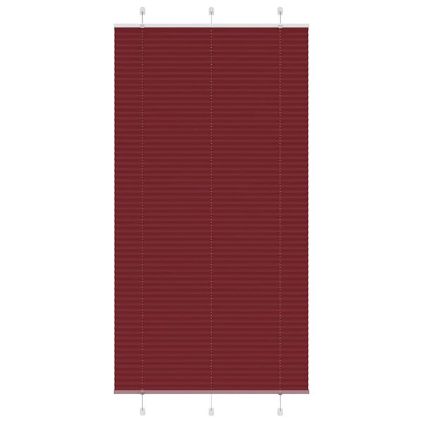 vidaXL Jaluzea plisată Bordeaux Roșu 105x200 cm Lățime țesătură 104,4cm