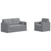 vidaXL Canapea 2 pcs Gri deschis 158 x 78 x 80 cm țesătură