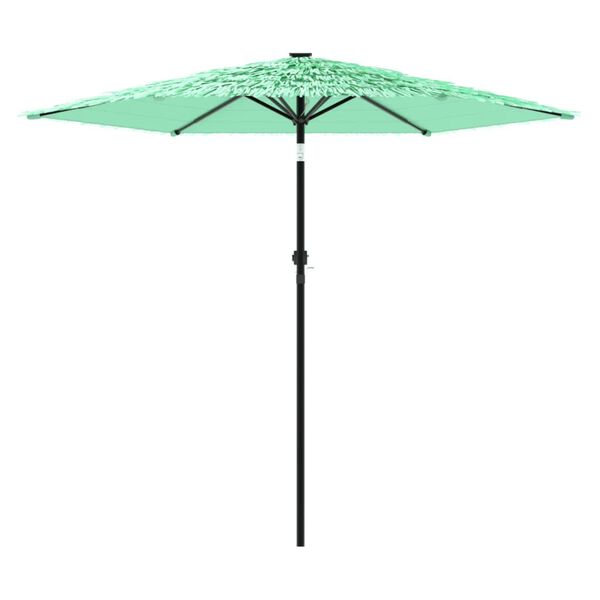 vidaXL Umbrelă soare de grădină cu st&acirc;lp din oțel verde 268x268x226 cm