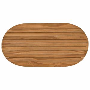 vidaXL Placă de masă 80 x 40 x 3,5 cm Oval Lemn solid de tec natural