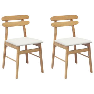 vidaXL Scaun de sufragerie 2 buc. Lemn Solid de Cauciuc
