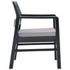 vidaXL Set mobilier de grădină, cu perne, antracit, 4 piese, plastic