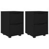 vidaXL Mese de noptieră 2 buc. Negru 30,5 x 30 x 43 cm Lemn prelucrat