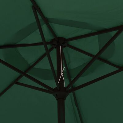 vidaXL Umbrelă de soare, verde, 200 x 224 cm, aluminiu