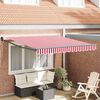 vidaXL Cortina Retractabilă Roșu și Alb 350 x 250 cm