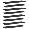 vidaXL Plăci bibliotecă 8 buc. negru extralucios 100 x 30 x 1,5 cm PAL