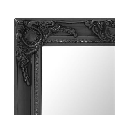 vidaXL Oglindă de perete în stil baroc, negru, 60 x 60 cm