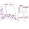 vidaXL Șezlong 2-persoană 3 pcs Maro Lemn Solid de Acacia