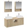 vidaXL Set dulap baie 5 pcs Stejar Sonoma Lemn prelucrat