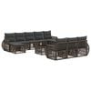 vidaXL Set de canapele pentru grădină 11 pcs Gri și gri &icirc;nchis