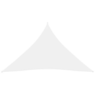 vidaXL Parasolar, alb, 3x3x3 m, țesătură oxford, triunghiular
