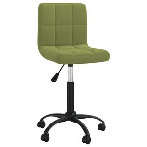 vidaXL Scaun de birou pivotant, verde deschis, catifea