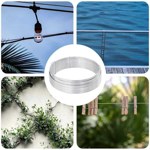 vidaXL S&acirc;rmă de legare pentru gard Argintiu 33 m