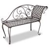 vidaXL Bancă șezlong de grădină, maro &icirc;nvechit, 128 cm, oțel