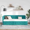 vidaXL Cadru de pat colțar cu headboard Turcoaz 80 x 200 cm Catifea