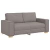 vidaXL Canapea cu 2 locuri, gri taupe, 180x78x84 cm, material textil