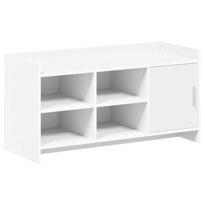 vidaXL Dulap pentru pantofi Alb 100 x 39,5 x 51 cm Lemn prelucrat