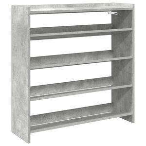 vidaXL Pantofar, gri beton, 80x25x81 cm, lemn prelucrat