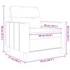 vidaXL Fotoliu canapea, crem, 60 cm, material textil