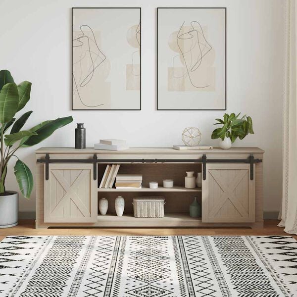 vidaXL Set uși glisante pentru dulap 183 cm oțel carbon