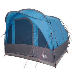 vidaXL Cort de camping pentru 3 persoane, albastru, impermeabil