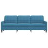 vidaXL Canapea cu 3 locuri, Albastru, 210 cm, material catifea