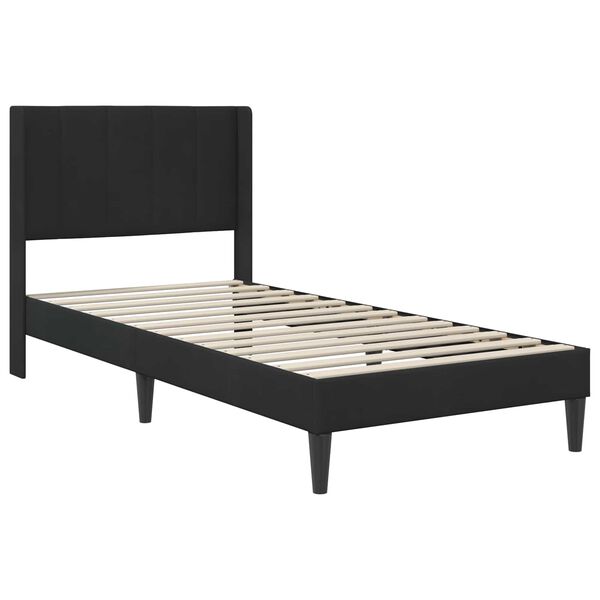 vidaXL Cadru de pat cu headboard Negru 80 x 200 cm Catifea