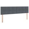 vidaXL Pat cu storage cu saltea cu headboard Gri &icirc;nchis 90 x 200 cm