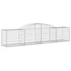 vidaXL Coșuri gabion arcuite 12 buc, 300x50x60/80 cm, fier galvanizat