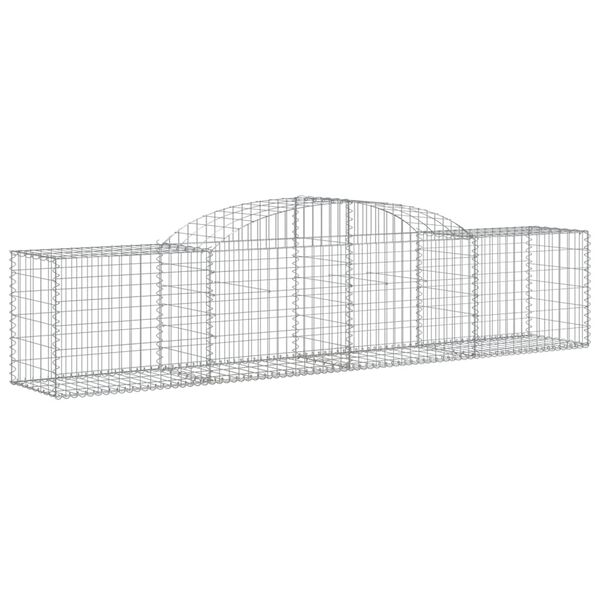 vidaXL Coșuri gabion arcuite 12 buc, 300x50x60/80 cm, fier galvanizat