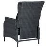 vidaXL Set mobilier exterior cu perne, 9 piese, gri &icirc;nchis, poliratan