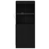 vidaXL Bufet LED Stejar Negru 41 x 37 x 100 cm Lemn compozit
