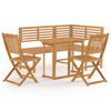 vidaXL Set mobilier bistro, 4 piese, lemn masiv de acacia
