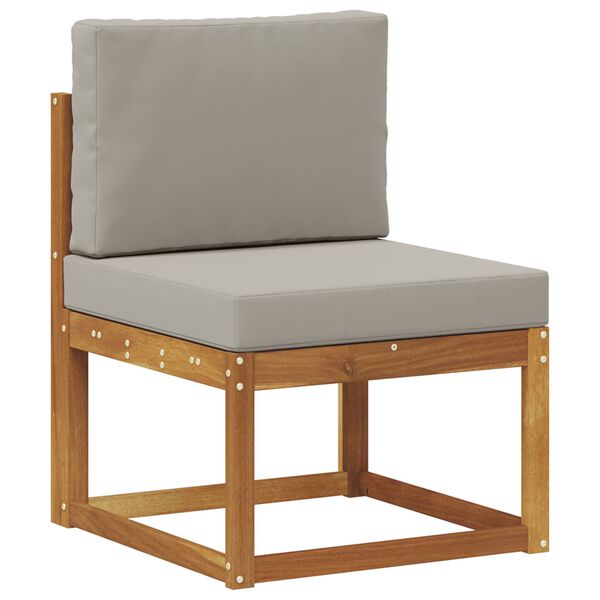 vidaXL Set de canapele de exterior 9 pcs Gri natural și deschis