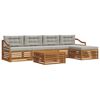 vidaXL Set de canapele de exterior 6 pcs Gri natural și deschis