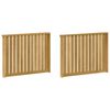 vidaXL Modul cotiere 2 pcs Alb 80 x 6 x 61 cm Lemn Solid de Acacia