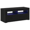 vidaXL Cabinet TV 90 x 35 x 40 cm Stejar Negru Lemn prelucrat