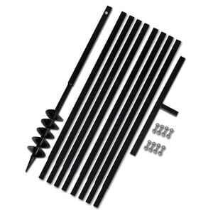 Burghiu de sol cu m&acirc;ner 100 mm cu tub prelungitor 9 m, oțel