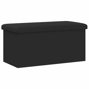 vidaXL Bancă de depozitare pliabilă Negru 180 kg 80 L 77 x 38 x 38 cm