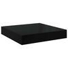 vidaXL Rafturi de perete, 2 buc., negru extralucios, 40x23x3,8 cm, MDF