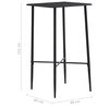 vidaXL Set mobilier de bar, 3 piese, negru, plastic