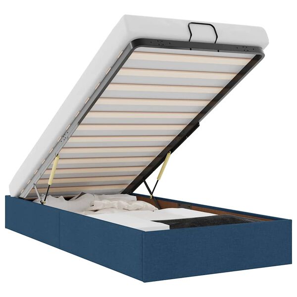 vidaXL Cadru de pat otoman fără saltea țesătură albastră 80x200 cm